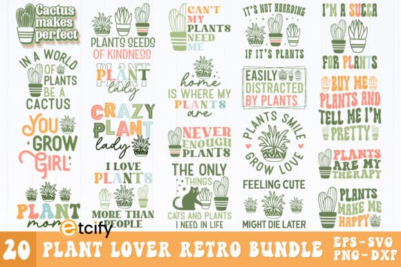 20 Plant Quotes Retro Bundle SVG Cut Review