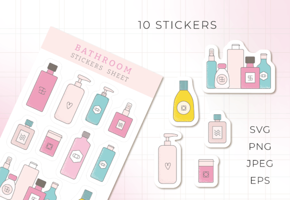 Bathroom Sticker Sheet Embroidery Review