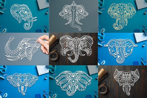 Elephant Head Papercut Wall Art Bundle Review