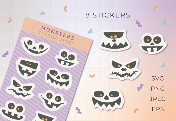 Stickers Sheet MONSTERS Embroidery Review