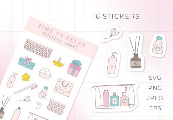 Stickers Sheet TIME to RELAX Embroidery Review