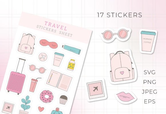 Stickers Sheet TRAVEL Svg Review