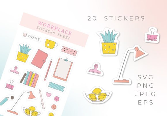 Stickers Sheet WORKPLACE SVG Review